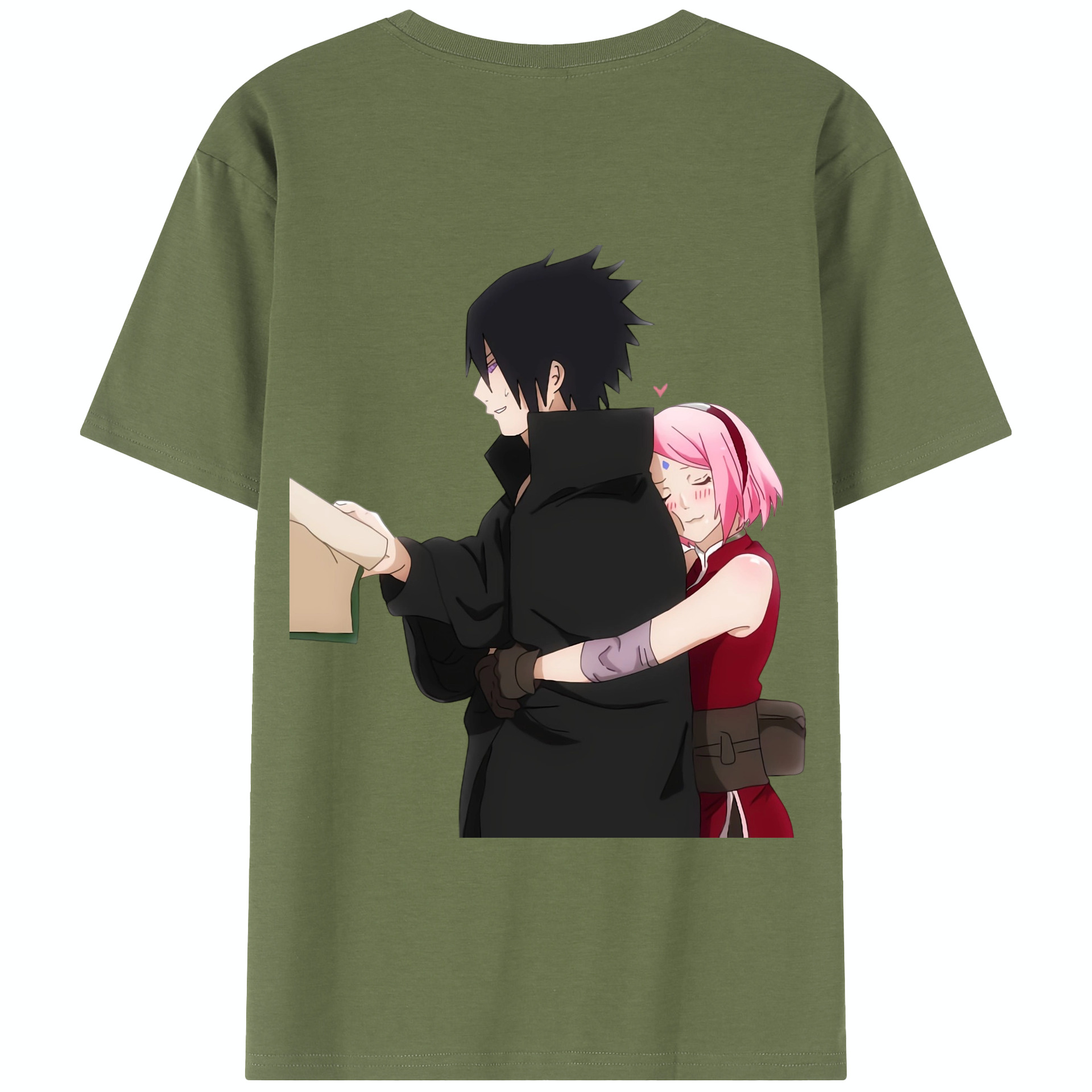 （画像用） NARUTO -ナルト- うちは サスケ Uchiha Sasuke 綿100％半袖Tシャツ（背面プリント）